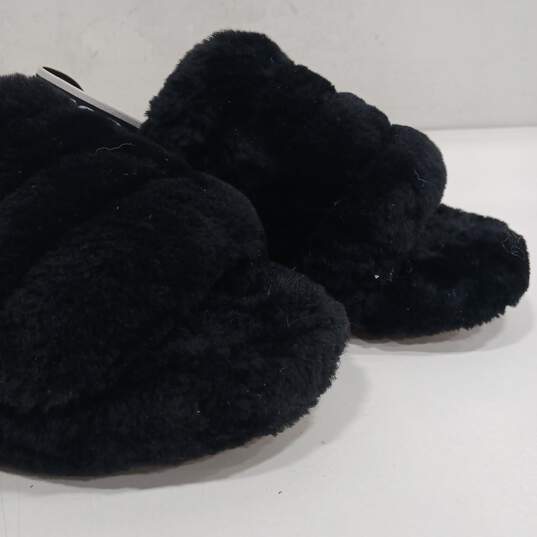 Ugg Fluff Yea Slide Style  Black Sandal Size 8 image number 7