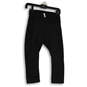 Womens Black Flat Front Elastic Waist Pull-On Cropped Leggings Size 6 image number 1