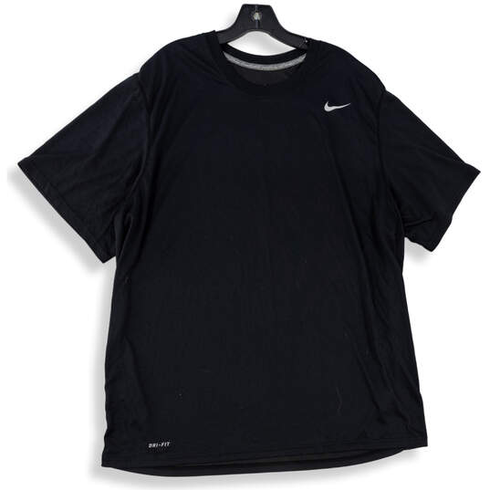 Mens Black Dri-Fit Short Sleeve Crew Neck Activewear T-Shirt Size XXL image number 1