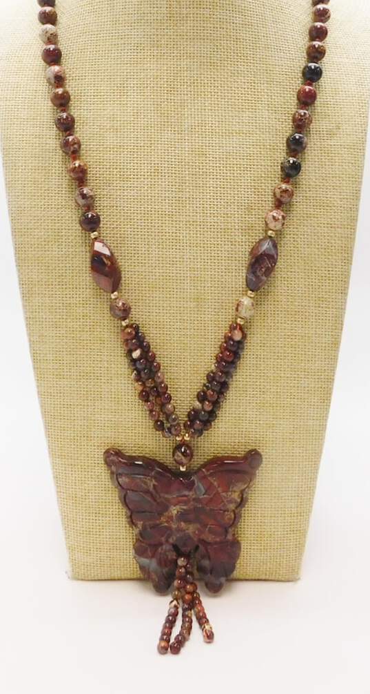 Artisan Hand Knotted Jasper Beaded Necklaces image number 3