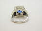 Judith Ripka Sterling Silver Faceted Sapphire Cubic Zirconia Ring 10.8g image number 3
