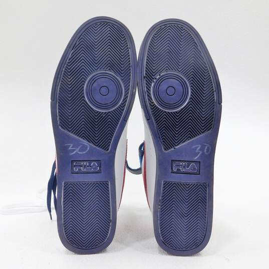 Fila Vulc 13 Mid Plus White Navy Red Men's Shoe Size 10 image number 5