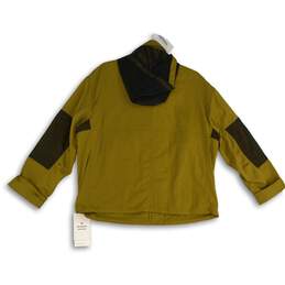 NWT Lululemon Womens Yellow Black Mesh Water Repellent Rain Jacket Size 8 alternative image