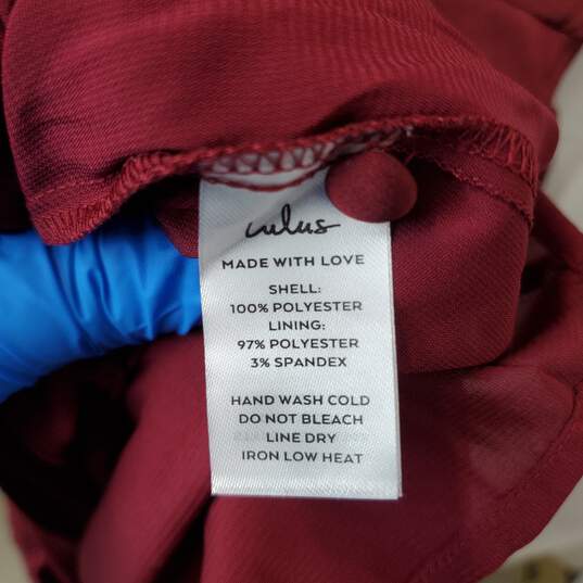 Women's Red Lulus Short Sleeve V Neck Ruffled Maxi Dress Size S image number 6