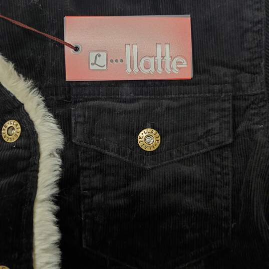 Latte Women Black Corduroy Jacket S NWT image number 5