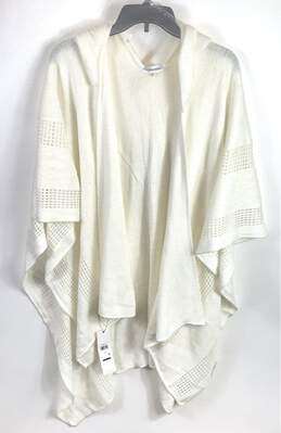Calvin Klein Women White Kimono Hoodie Cardigan -One Size
