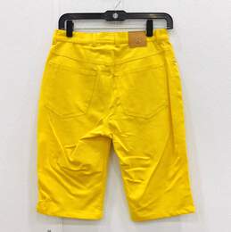 Escada Bright Yellow Long Shorts Women's Size 36 alternative image