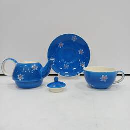 Cha Cult Stacking Teapot w/Cup & Saucer