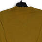 Womens Mustard Yellow Long Sleeve V-Neck Pullover Sweater Size Large image number 4
