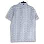 NWT Mizzen + Main Mens Multicolor Geometric Print Spread Collar Polo Shirt Sz L image number 2