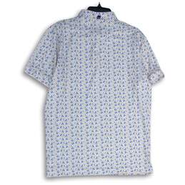 NWT Mizzen + Main Mens Multicolor Geometric Print Spread Collar Polo Shirt Sz L alternative image