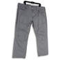 Mens Gray Denim Pockets Double Knee Slim Moto Straight Leg Jeans Size 44 image number 1