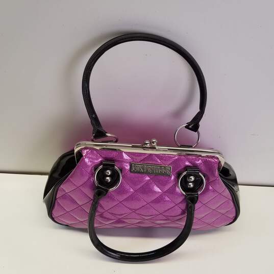 Buy the Lux De Ville Shoulder Bag Purple, Black