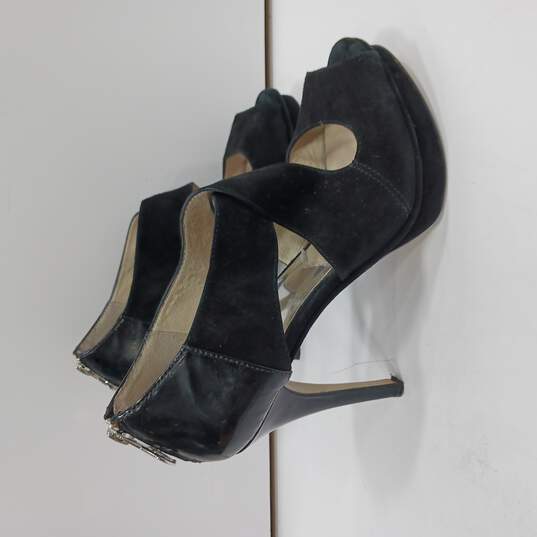 Michael Kors Women's Black Suede Heels Size 8 image number 3