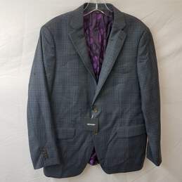 Indochino Gray Long Sleeve Men's Button Up Blazer Jacket NWT