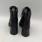 Womens Brex Black Round Toe Block Heel Lace-Up Ankle Combat Boots Size 8 image number 4