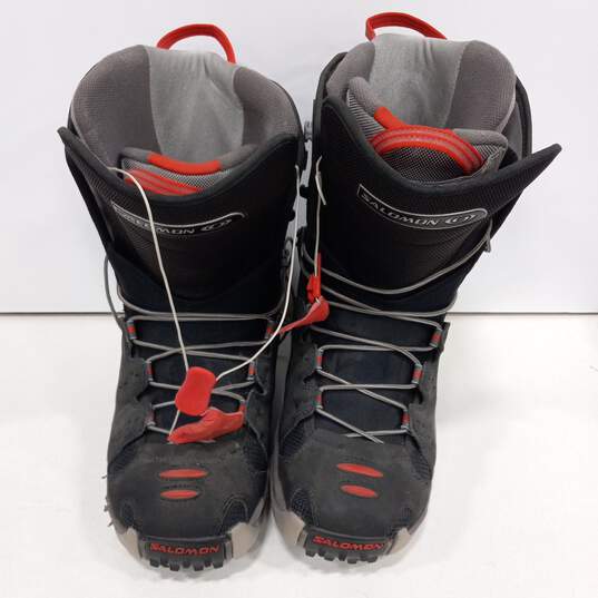 Salomon Malamute Men's Black Drawstring Round Toe Mid Calf Snowboard Boots Size 10.5 image number 1