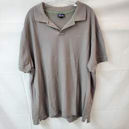 Patagonia Gray Short Sleeve Polo in Men's Size 3XL