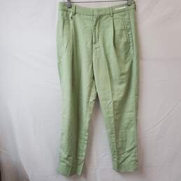 Scotch & Soda Pleated Lime Green Polyester Pants Women's W31/L32