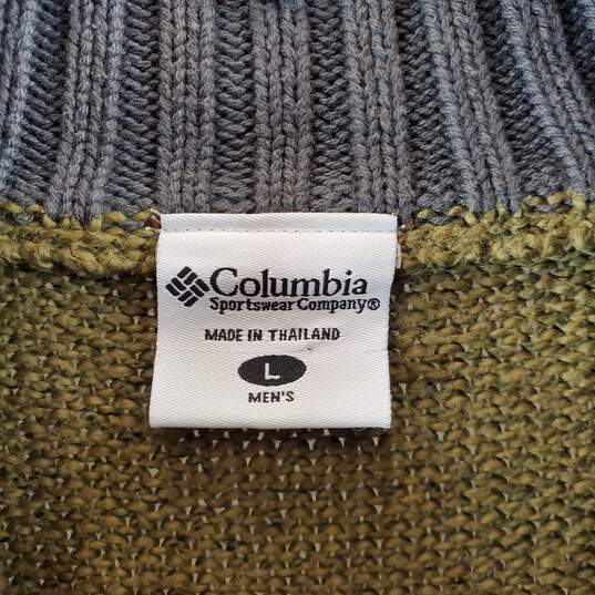 Columbia Men Green Knit Sweatshirt L image number 3