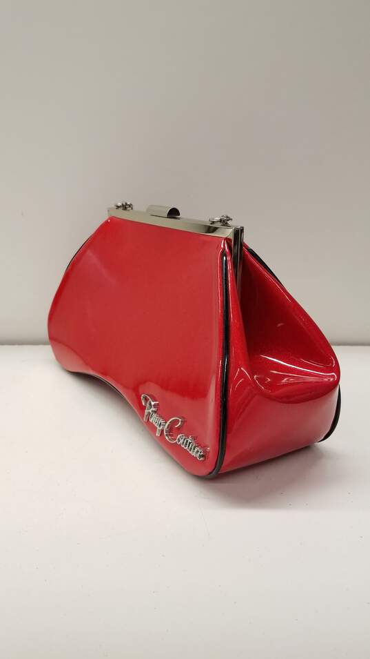 All In Patent Leather Clutch Bag or Shoulder Bag Red