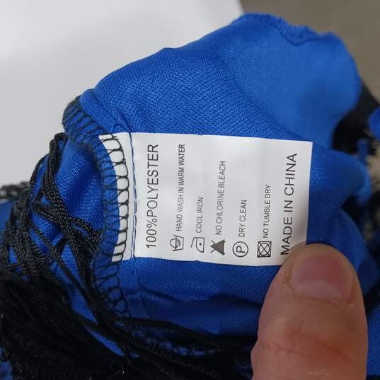 Babeyond Flapper Women's Blue Beaded V Neck Dress Size M image number 4