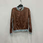 NWT Womens Brown Long Sleeve Full-Zip Jacket And Pants Two Piece Set Size L image number 2