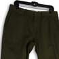 Mens Green Flat Front Straight Leg Slash Pockets Dress Pants Size W32 L30 image number 3