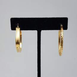 14k Gold Scrap Single Hoop Earrings 5.5g alternative image