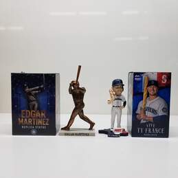 Seattle Mariners Edgar Martinez Replica Statue & Seattle Mariners Vive TY France Bobble-Head Set of 2