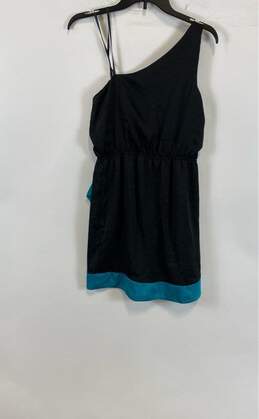 NWT BCBGeneration Womens Black Blue One Shoulder Sleeve Fit & Flare Dress Sz XL alternative image