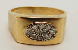 14K Yellow Gold 0.20CTTW Wide Band Ring 5.5g
