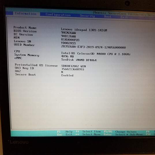 Lenovo IdeaPad 130S14IGM Intel Celeron@1.1GHz Storage 64GB Memory 4GB Screen 14 inch image number 5