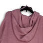 Womens Pink Knitted Long Sleeve Hooded High Low Hem Pullover Sweater Sz XL image number 3