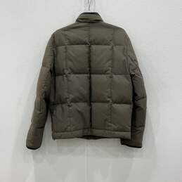 Cole Haan Mens Green Gray Mock Neck Long Sleeve Zip Up Puffer Jacket Size S alternative image