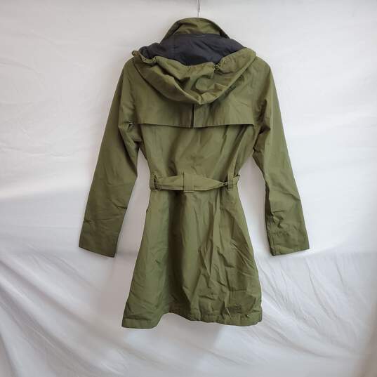 The North Face Olive Green Belted Hooded Full Zip Jacket WM Size S image number 2