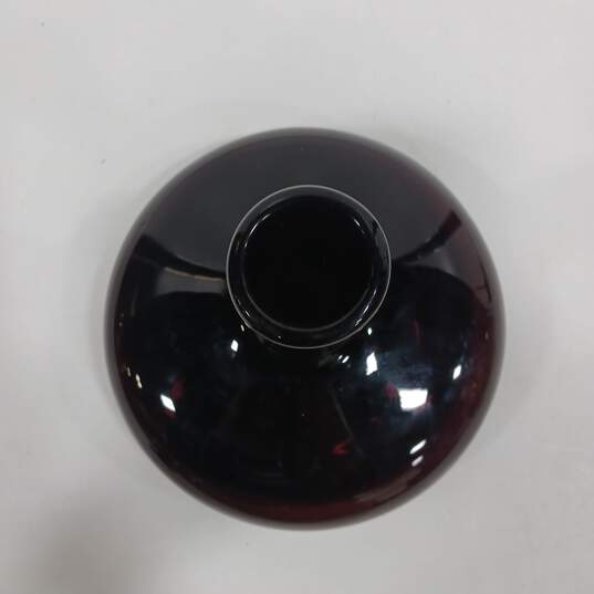 Vintage Hand Blown Black Ship Style Amethyst Decanter image number 4