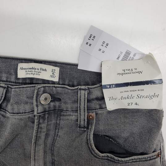 Abercrombie & Fitch The Ankle Straight Ultra High Rise Jeans NWT Size 27(4L) image number 3