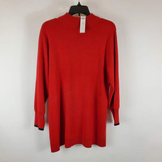Chico's Women Red Sweater Dress 2 NWT image number 2