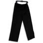 Womens Black Flat Front Pockets Straight Leg Formal Dress Pants Size 4 image number 1