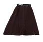 Womens Brown Dark Wash Button Front Comfort Aline Skirt Size 2 image number 2
