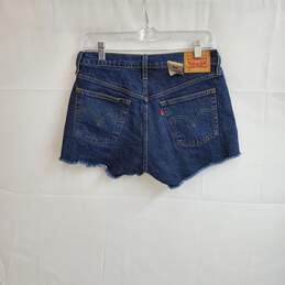 Levi's 501 Blue Cotton High Rise Raw Hem Denim Shorts WM Size 29 NWT alternative image