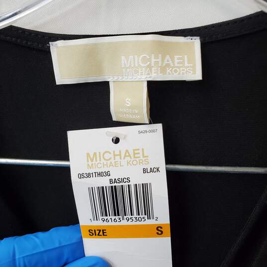 Women's Michael Kors Basics Black T-Shirt Dress Size S image number 5