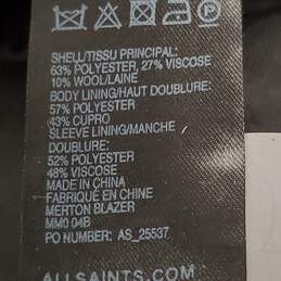 All Saints Men Black Sport Coat Sz 42 alternative image