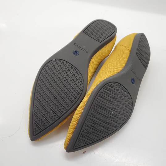 Rothy's Yellow Pointed Toe Flats Women's Size 7.5 image number 6