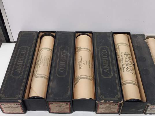 Bundle of 13 Assorted Vintage Piano Rolls in Boxes image number 5