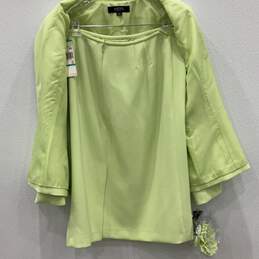 NWT Kasper Womens Green Notch Lapel Single-Breasted 2 Piece Skirt Suit Size 16 alternative image