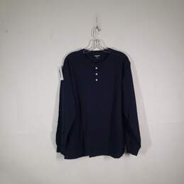 Mens Regular Fit Henley Neck Long Sleeve Pullover T-Shirt Size XL (46-48)