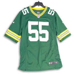 Mens Green V-Neck Green Bay Packers Smith #55 Football NFL Jersey Size L