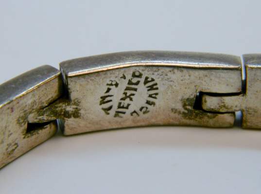 Vintage Taxco Sterling Silver Heavy Link Necklace & Bracelet Set 149.6g image number 5